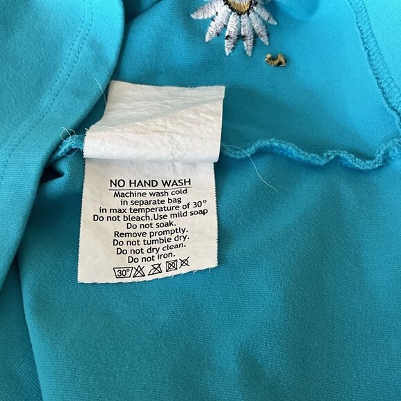 Margarita Supplex Tank Top Size 2 Stretch Comfort Yoga Women’s Turquoise Blue - Picture 10 of 10